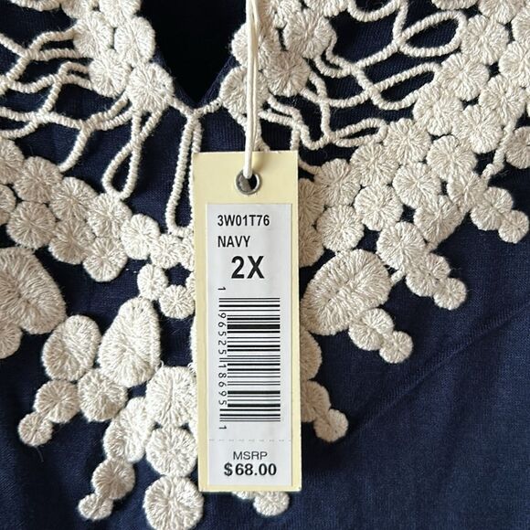 NEW Max Studio Navy Blue Tank Top - Picture 2 of 5